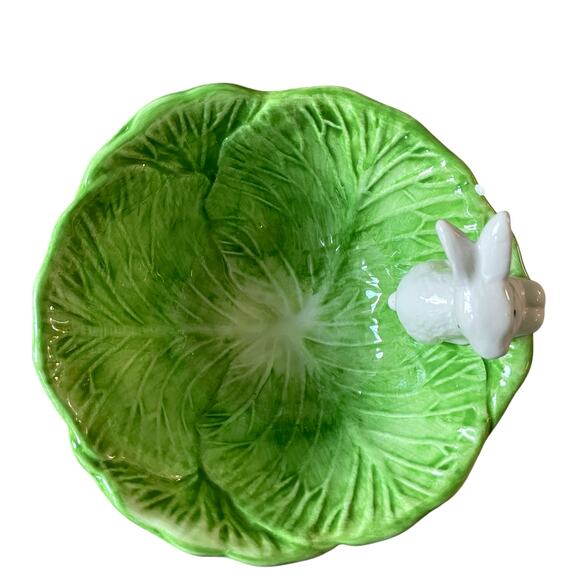Arlington Designs Figural Bunny Cabbage Bowl 6.5in Spring Easter Decor New - Picture 15 of 16